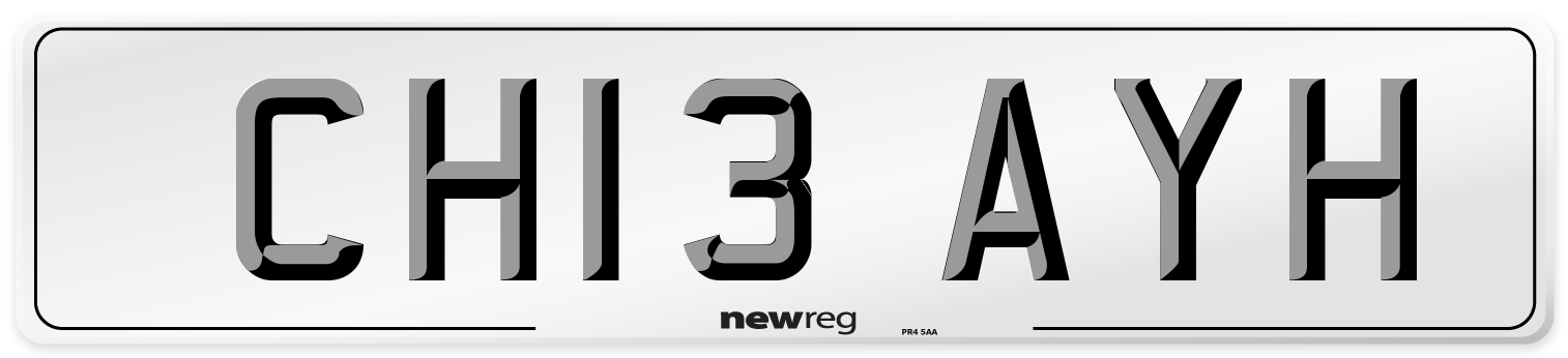CH13 AYH Number Plate from New Reg